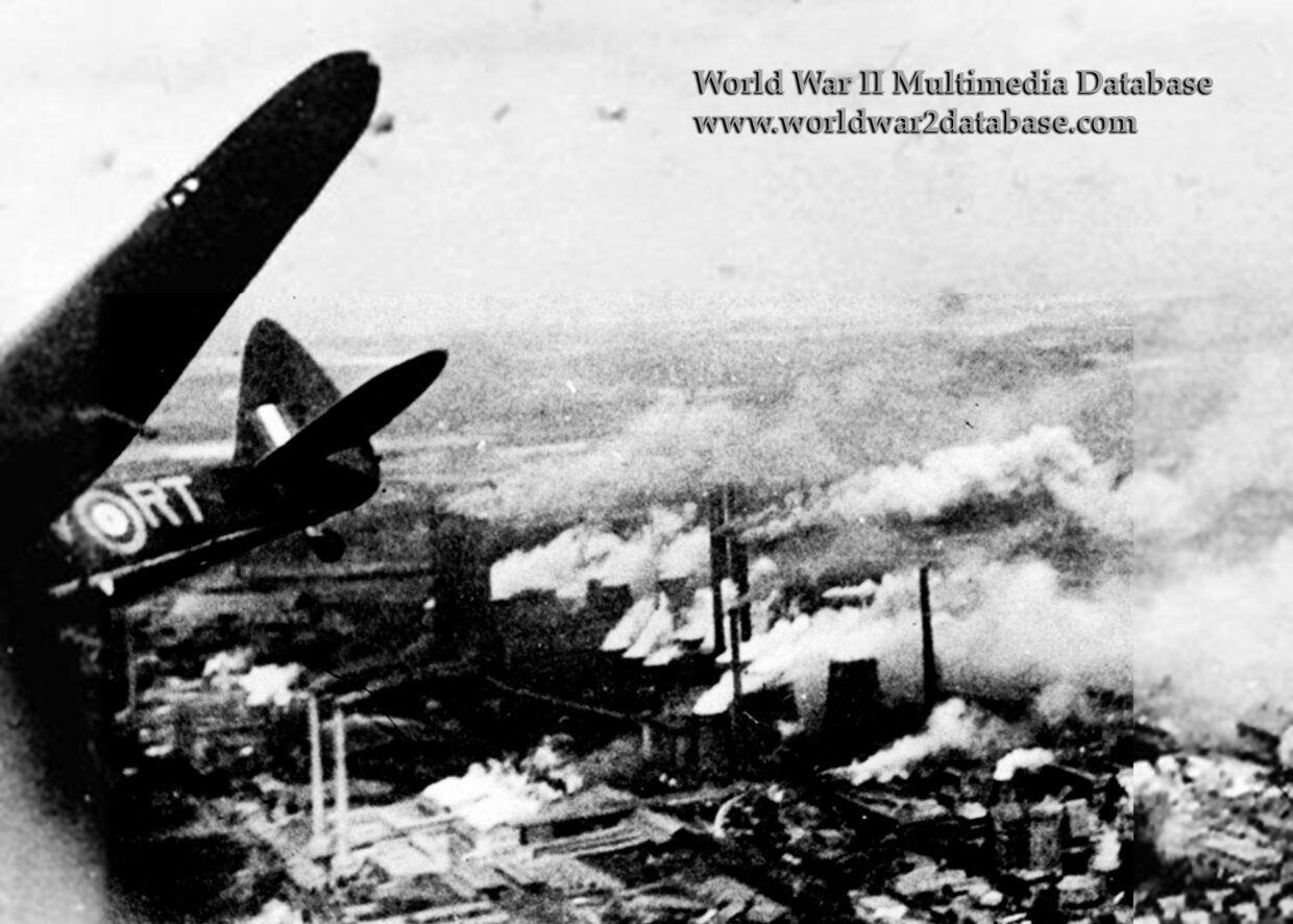 RAF Blenheim V6391 After Bombing Goldenburg Power Station