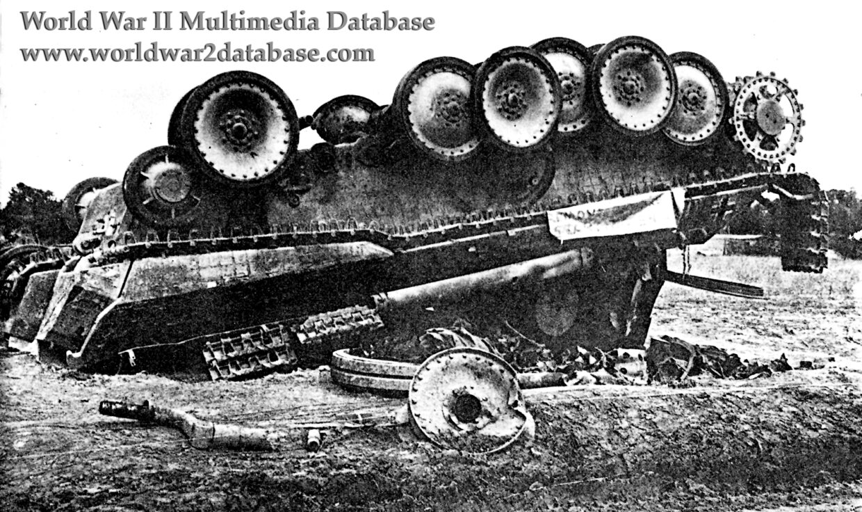 Overturned Twelfth SS Panzer Division “Hitlerjugend“ Panther Ausf A