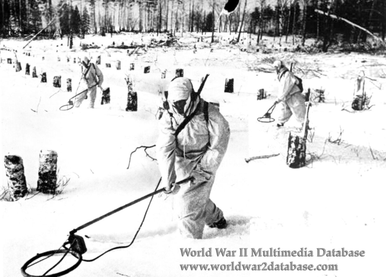 Soviet Sappers Clear a Minefield