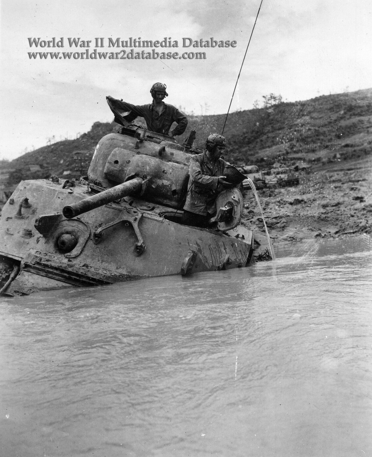 M4 Sherman stuck in Okinawa Stream