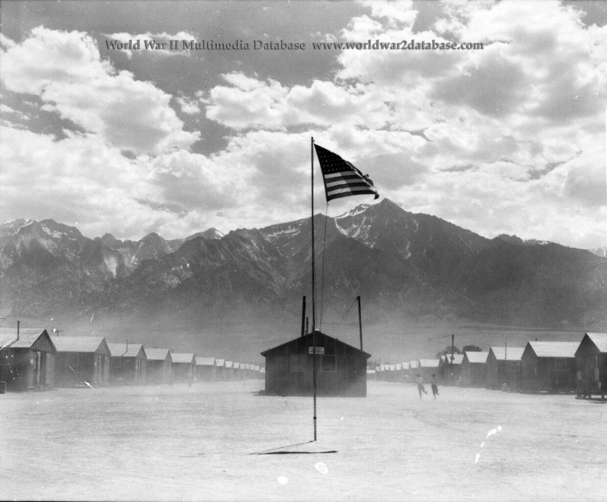 Dust Storm at Manzanar War Relocation Authority Center