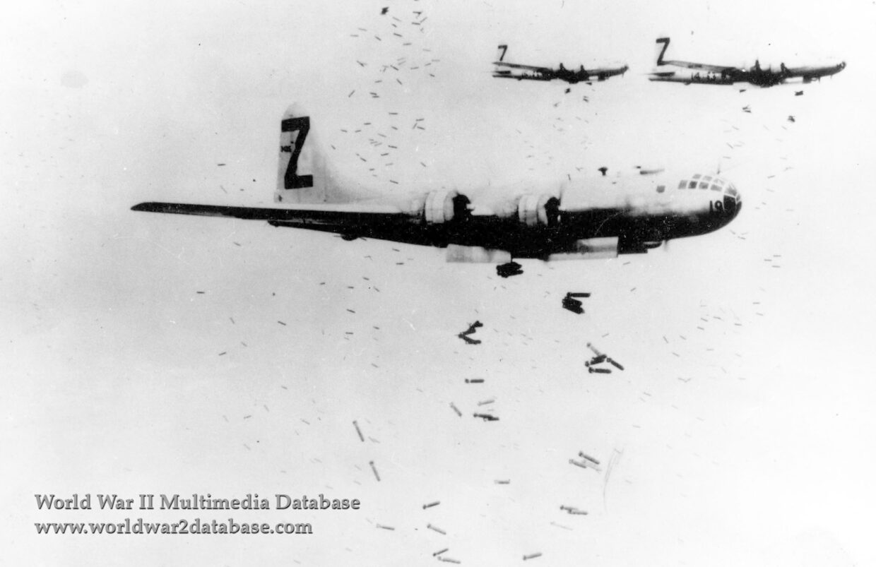 881st Squadron B-29 Superfortresses Over Yokohama