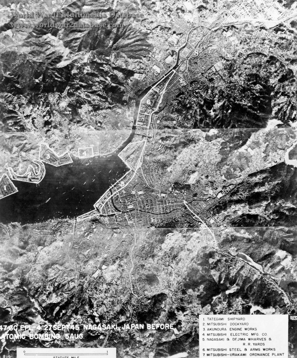 Aerial Mosaic of Nagasaki Before the Atomic Attack