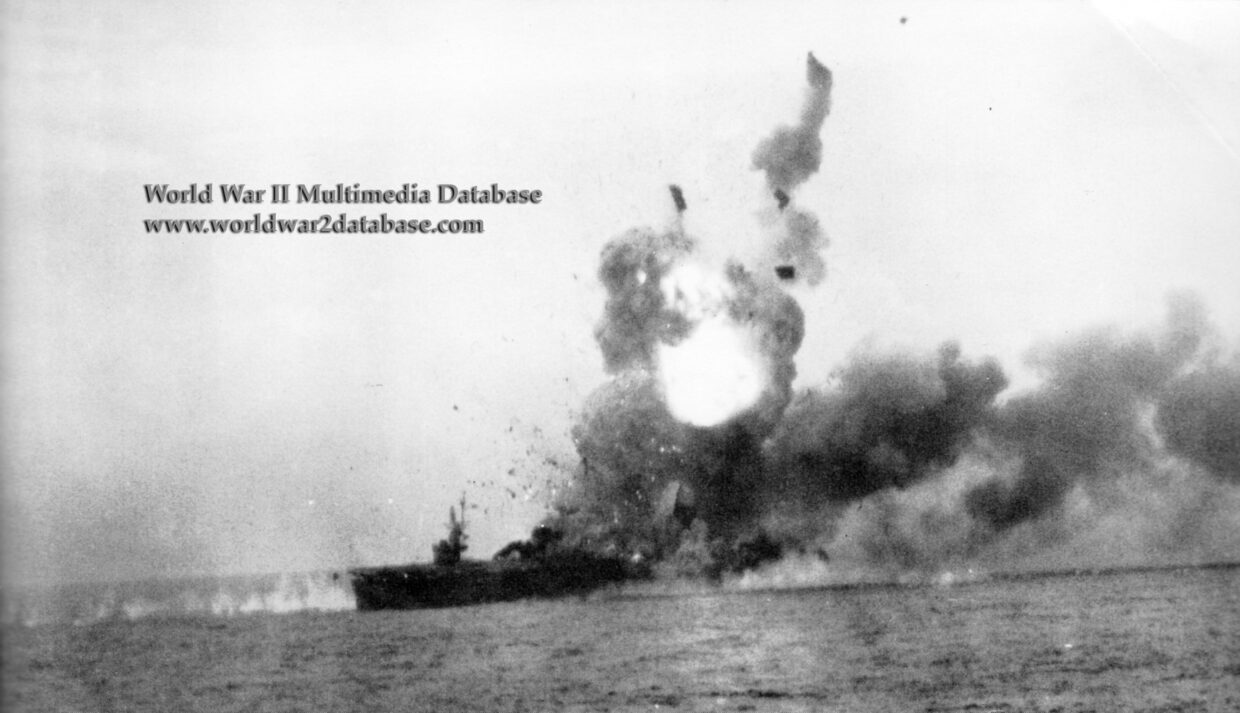 USS St. Lo Explodes After Kamikaze Hit
