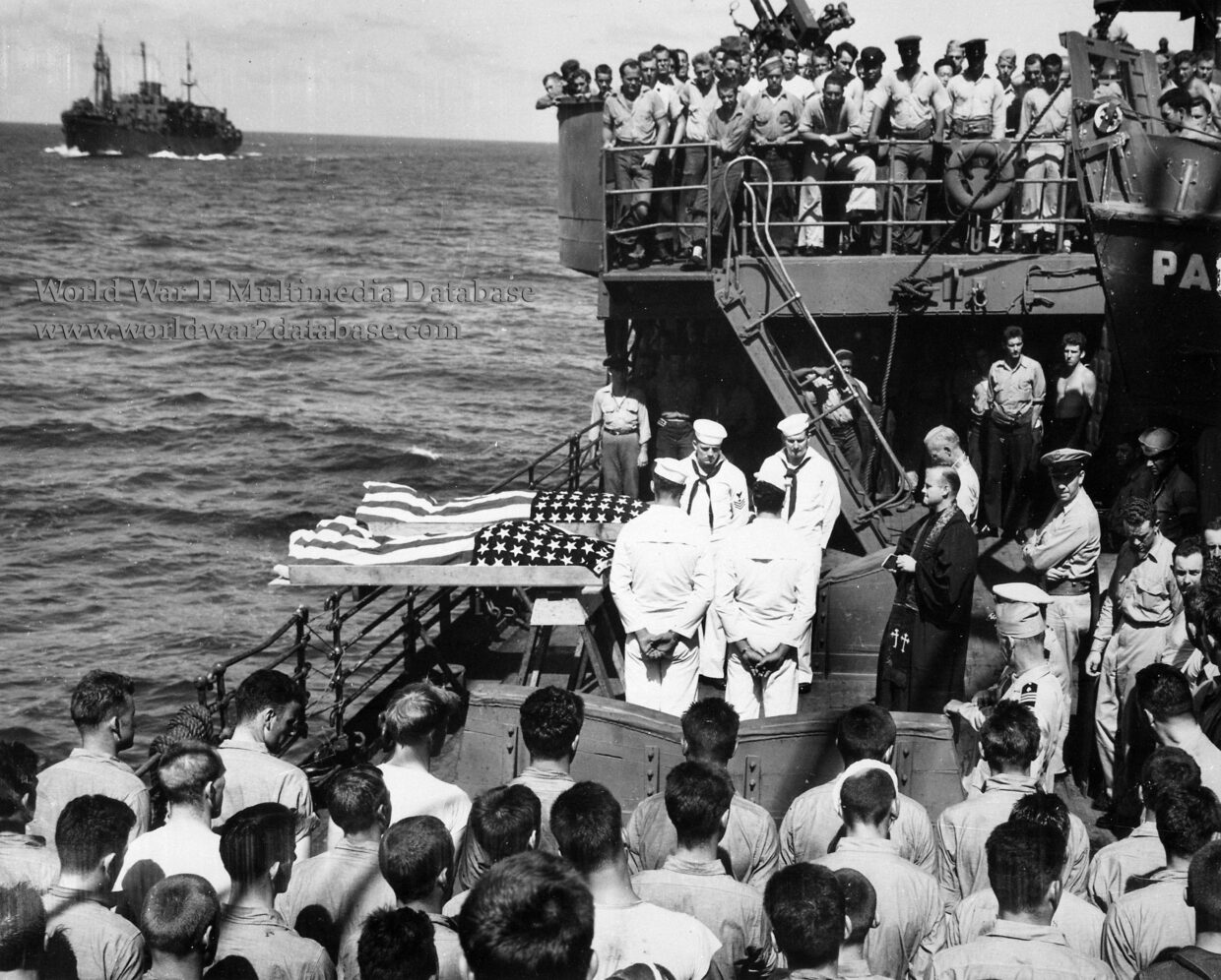 Burial at Sea for Dead of USS Liscome Bay (CVE-56)