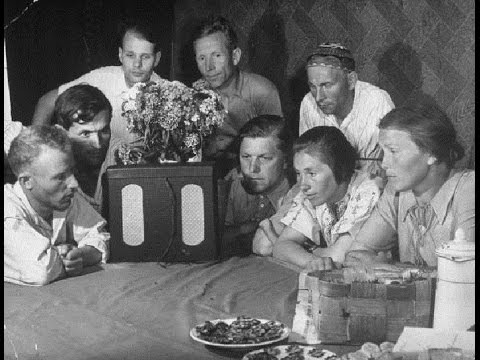 Soviet Citizens Listening to Radio
